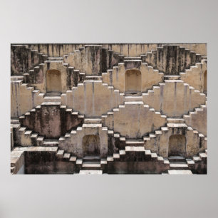 Brown temple design poster