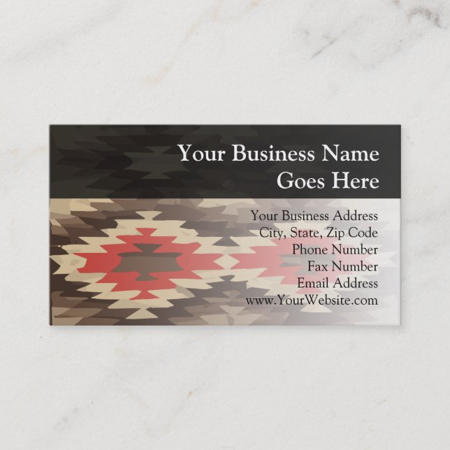 Brown/Terra Cotta Pattern Business Card (Front)