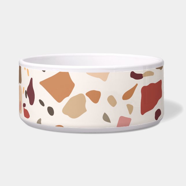 Brown terrazzo: vintage, trendy pattern. (Front)