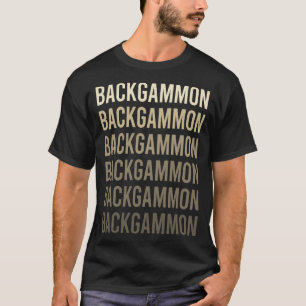 Brown Text Backgammon T-Shirt