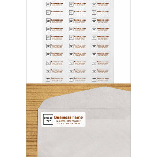 Brown Text Business Return Address Label