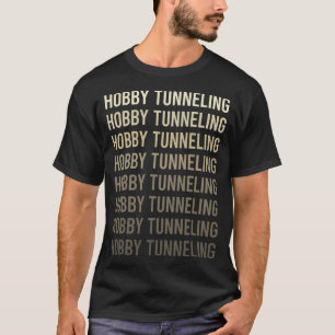 Brown Text Hobby Tunnelling T-Shirt