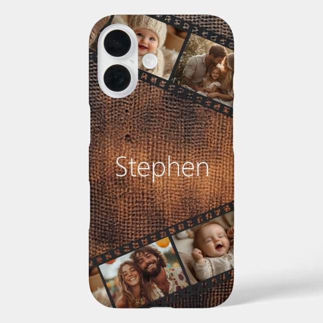 Brown Texture Film Strip Photo  Case-Mate iPhone Case (Back)