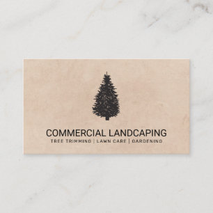 Brown Texture   Tree   Gardening   Landscaping Business Card