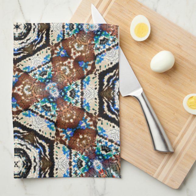 Brown thick thread mesh is what it looks like  thr tea towel (Quarter Fold)