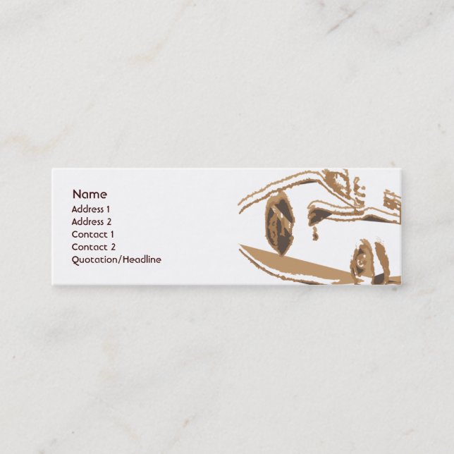 Brown Thinking - Skinny Mini Business Card (Front)