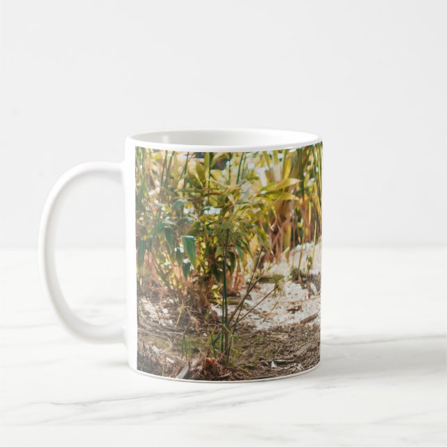 BROWN TIGER IN WALKING GESTURE COFFEE MUG (Left)