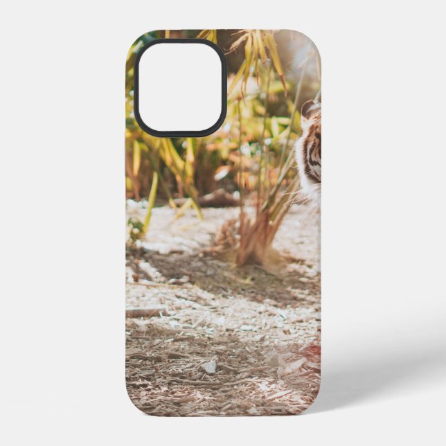 BROWN TIGER IN WALKING GESTURE iPhone CASE (Back)