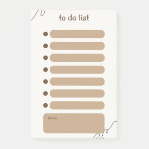 Brown To Do List Post-It Notes