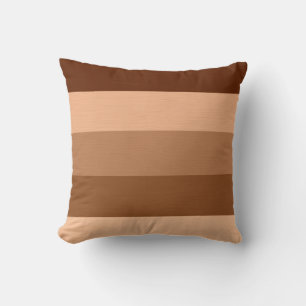 Brown tone retro stripes cushion