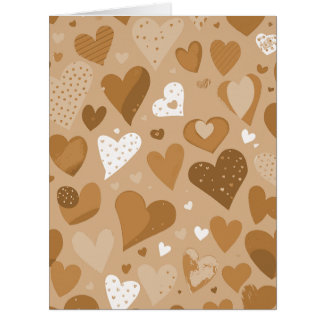 Brown-toned hearts pattern.