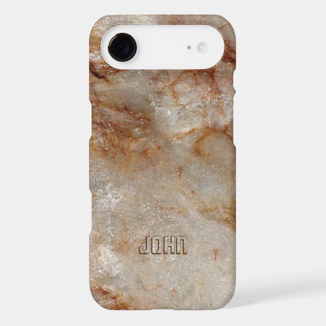 Brown Tones Marble Stone Pattern Case-Mate iPhone Case (Back)