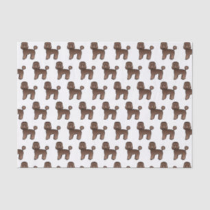Brown Toy Poodle Cute Cartoon Dog Pattern Tissue Paper
