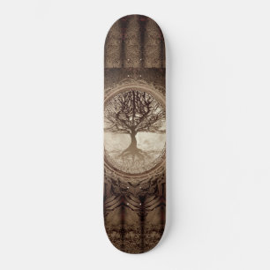 Brown Tree of Life Skateboard
