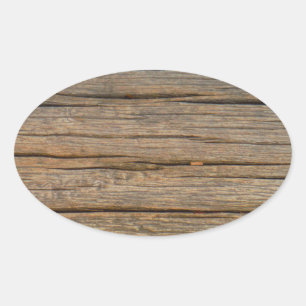 brown tree wood  close up oval sticker
