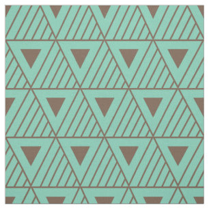 Brown Triangles Modern Pattern Custom Background Fabric