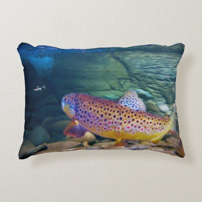 BROWN TROUT DECORATIVE CUSHION (Front)