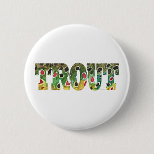 Brown Trout Design 6 Cm Round Badge