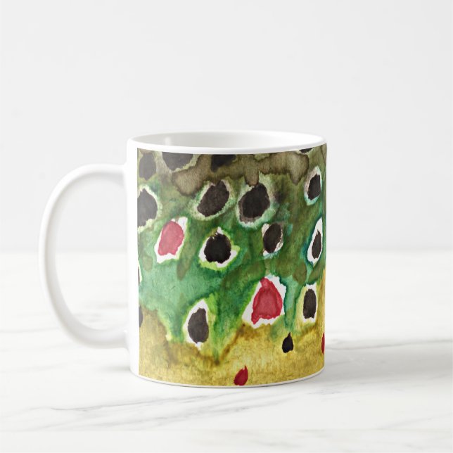 Brown Trout Fish Coffee Mug (Left)