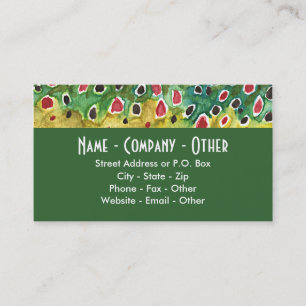 Brown Trout Fishing Business Card