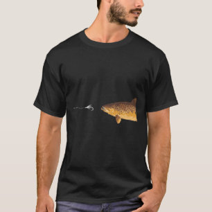 Brown Trout Fishing Hook Fisherman Angler Men Wome T-Shirt