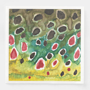 Brown Trout Fishing, Ichthyology Napkin