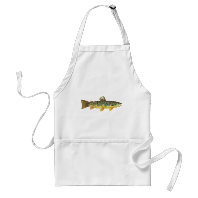 Brown Trout Fishing Standard Apron (Front)