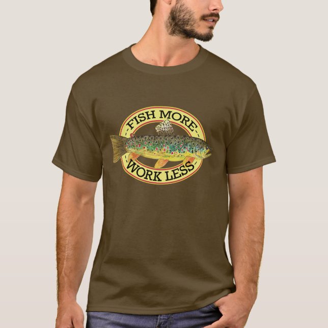 Brown Trout Fishing T-Shirt (Front)
