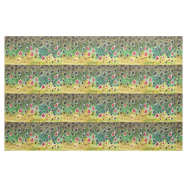 Brown Trout Fly Fishing Fabric (Yard)