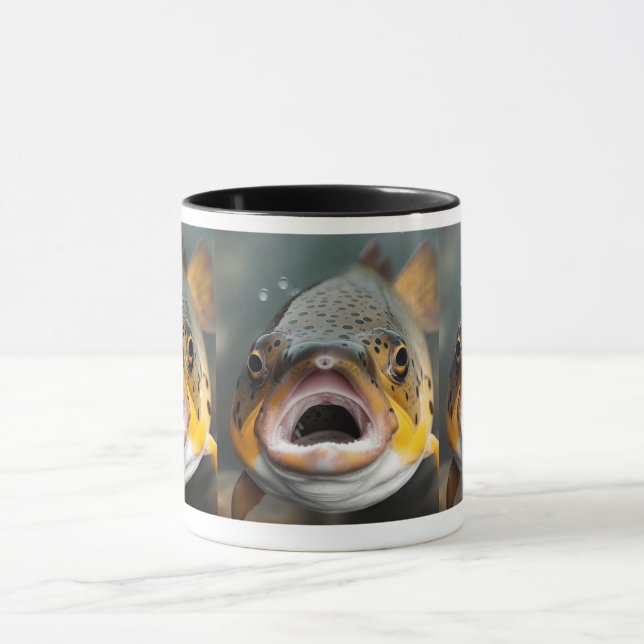 Brown Trout Fly Fishing Mug (Center)