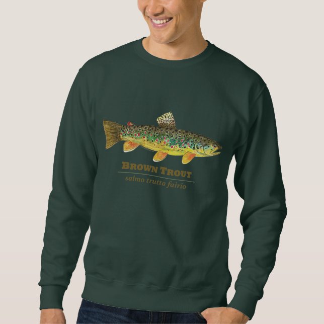 Brown Trout Latin Ichthyology Sweatshirt (Front)