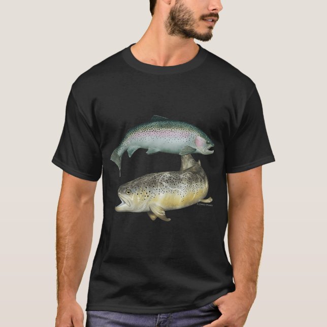 Brown Trout & Rainbow Trout T-Shirt (Front)