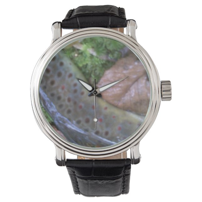 Brown trout skin,  fly fishing watch (Front)