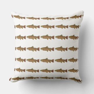 Brown Trout Throw Pillow
