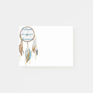 Brown Turquoise Dream Catcher Post-it Notes