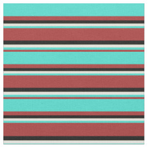 Brown, Turquoise, Light Yellow, and Black Coloured Fabric