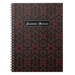 Brown unique snake skin pattern notebook