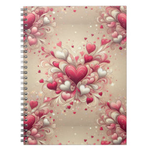 Brown Valentine's day Spiral Photo Notebook