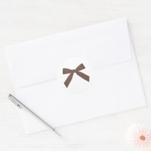 Brown Velvet Bow Christmas Envelope Seal