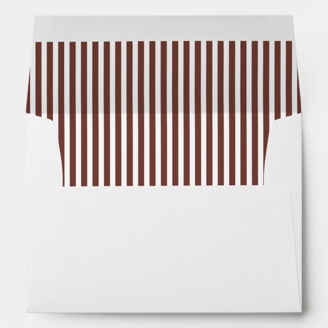 Brown Vertical Stripe Lined Envelope (Back (Bottom))