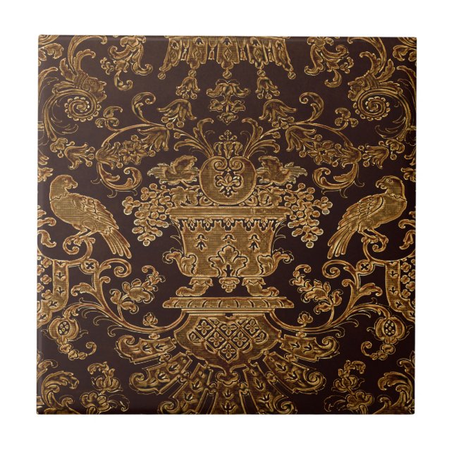 Brown vintage design tile (Front)