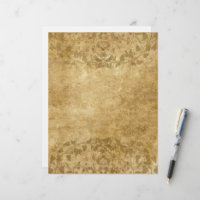 Brown Vintage paper parchment and vines Letterhead