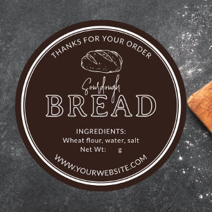 Brown Vintage Rustic Sourdough Bread Sticker
