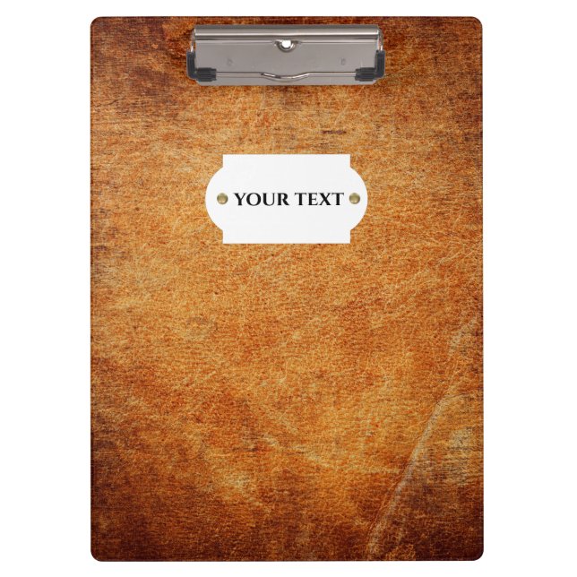 Brown vintage shaded leather   clipboard (Front)