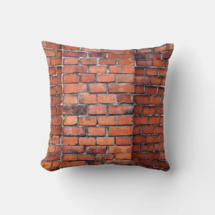 Brown wall brick cushion