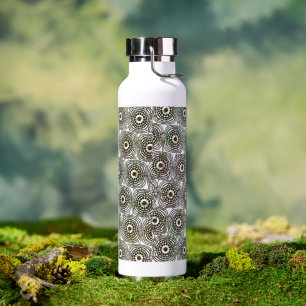 Brown water bottle, fabric design, ankara bottle