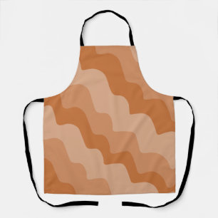 Brown wavy ocean waves gradient  apron