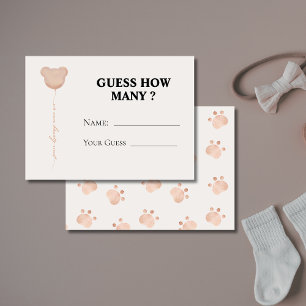 brown we can bearly wait Guess How Many Game Card