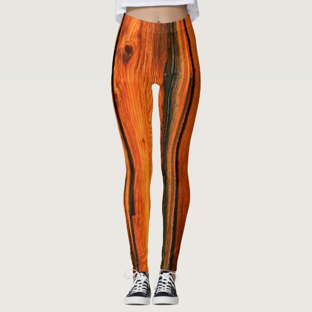 brown weathered board Thunder_Cove Leggings (Front)