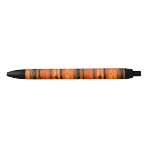 brown  weathered pine wood black ink pen